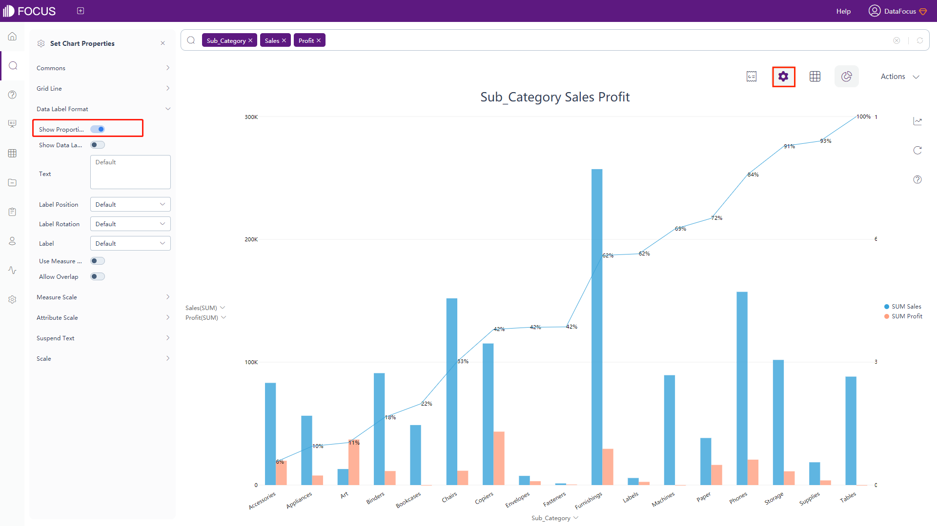 Figure 3-4-35 Pareto chart configuration